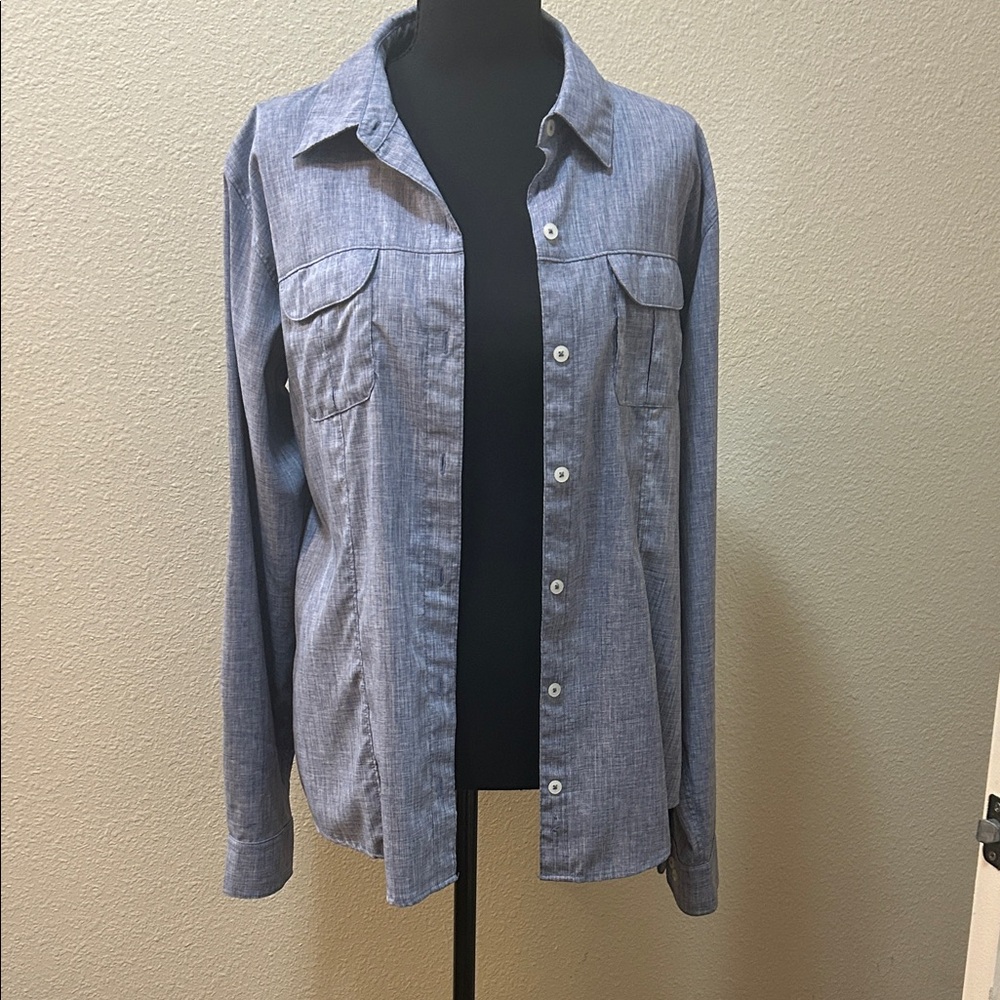 Magellan Outdoors Blue Button Down Shirt